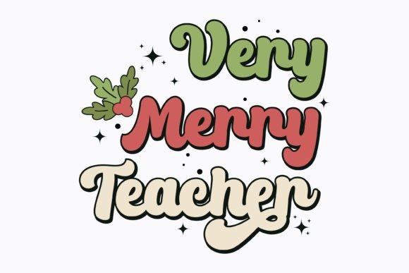 Very Merry Teacher Christmas Retro Svg Review